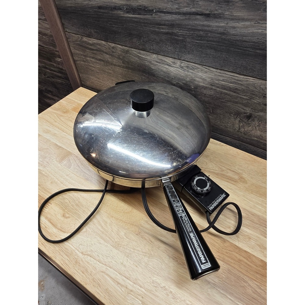 Farberware Electric Skillet B3000 Stainless Steel With Lid and Heat Control